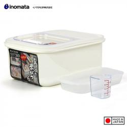Thùng gạo nắp bật Inomata Kikubari 6kg_A