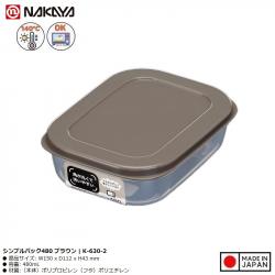Hộp đựng thực phẩm Nakaya Container 480ml - Nắp nâu_A