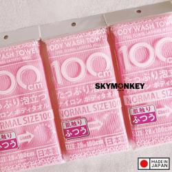 Khăn tắm tạo bọt Yokozuna Creation 28x100cm - Hồng_3