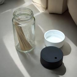 Lọ đựng tăm thủy tinh Echo Metal_5