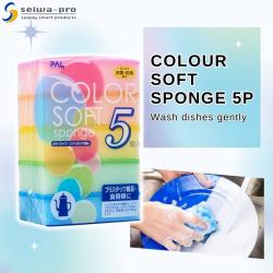 Set 05 miếng mút rửa ly, cốc Seiwa Color Soft_2