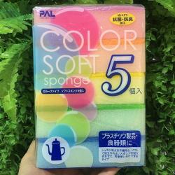Set 05 miếng mút rửa ly, cốc Seiwa Color Soft_5