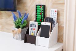 Khay đựng điều khiển/ remote 3 ngăn Yamada - Màu nâu_7