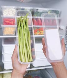 Hộp bảo quản đũa thìa cỡ nhỏ Nakaya 530ml - trắng trong_3