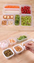 Hộp bảo quản thực phẩm vuông Nakaya 930ml - trắng trong_4