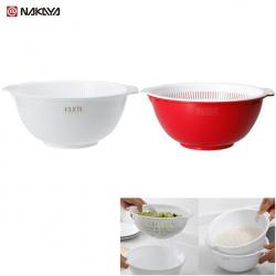 Bộ rổ tròn 2 lớp Nakaya Freille size M 1.5L - Màu trắng_7