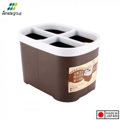 Khay đựng điều khiển/ remote 4 ngăn - Màu nâu_A