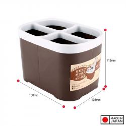 Khay đựng điều khiển/ remote 4 ngăn - Màu nâu_2