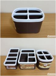 Khay đựng điều khiển/ remote 4 ngăn - Màu nâu_6