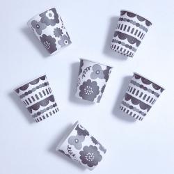 Set 20 cốc giấy Maruki 205ml - Họa tiết Nordic | Floral_4