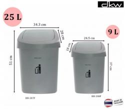 Thùng rác nắp lật DKW 25 lít_3