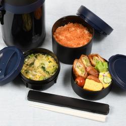 Cà Men / hộp cơm giữ nhiệt 3 ngăn Pearl Metal Octas 20_5