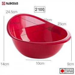 Chậu rửa có rãnh thoát nước Nakaya Freille 2.1L - Màu trắng_9