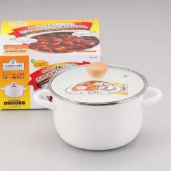 Nồi tráng men nắp kính Pearl Metal Amulet Ø20cm - Đỏ_9