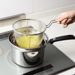 Vợt inox trụng mì, hủ tiếu Pearl Metal Ø16-18cm_2