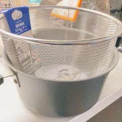 Vợt inox trụng mì, hủ tiếu Pearl Metal Ø20-22cm_6