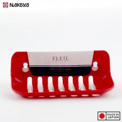 Giá đựng mút rửa chén, xà bông tắm Freille - Màu đỏ_A