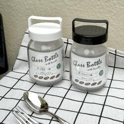 Hũ thủy tinh có quai xách Echo Glass Bottle 450ml_2