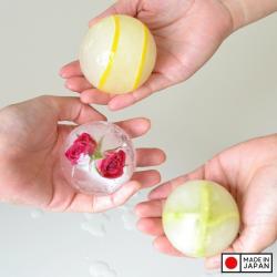 Khay đá tròn 03 viên size lớn Yukipon_11