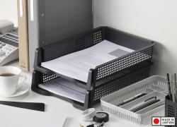 Khay đựng tài liệu A4 (có thể xếp chồng) - Màu đen_2