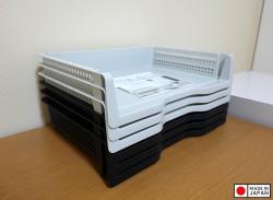 Khay đựng tài liệu A4 (có thể xếp chồng) - Màu đen_4