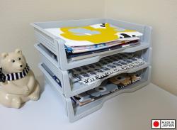 Khay đựng tài liệu A4 (có thể xếp chồng) - Màu xám_4