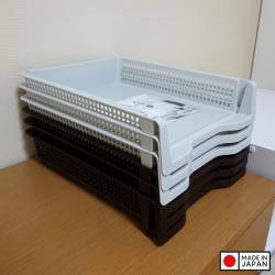 Khay đựng tài liệu A4 (có thể xếp chồng) - Màu xám_3