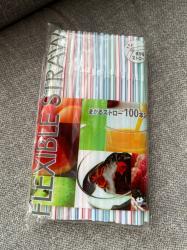 Set 100 chiếc ống hút Elexible Straw Ø6x210mm_5