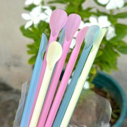 Set 40 chiếc ống hút có đầu khuấy Elexible Straw Ø6x210mm_2