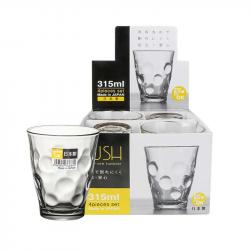 Bộ 04 cốc thủy tinh cao cấp chịu nhiệt họa tiết tròn Lush 315ml_12