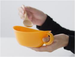 Bát ăn cho bé có quai Kokubo Meal Bowl Ø15cm - Màu vàng cam_2