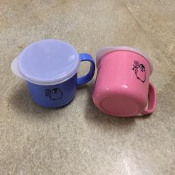 Cốc nhựa nắp mềm dành cho bé Nakaya 200ml P/B (Xanh/ Hồng)_9