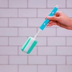 Dụng cụ cọ rửa bình nước cán dài Kokubo - Màu xanh/blue_5