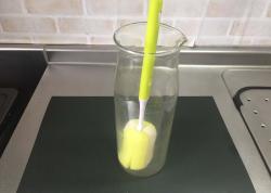 Dụng cụ cọ rửa bình nước cán dài Kokubo - Màu xanh/green_12