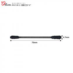 Hộp 110 tăm bông kháng khuẩn than hoạt tính Sanritsu- Black_3