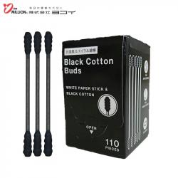 Hộp 110 tăm bông kháng khuẩn than hoạt tính Sanritsu- Black_6