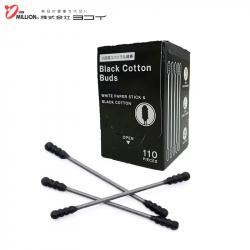 Hộp 110 tăm bông kháng khuẩn than hoạt tính Sanritsu- Black_2