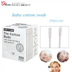 Hộp 200 tăm bông mềm kháng khuẩn Sanritsu- White_4