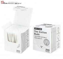 Hộp 200 tăm bông mềm kháng khuẩn Sanritsu- White_3