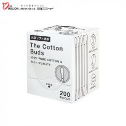 Hộp 200 tăm bông mềm kháng khuẩn Sanritsu- White_A