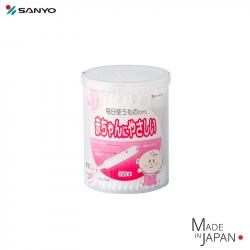Hộp 200 tăm bông siêu mềm kháng khuẩn cho bé Sanyo Bale_11