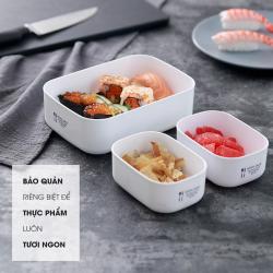 Hộp đựng thực phẩm chữ nhật White Pack 900ml_4