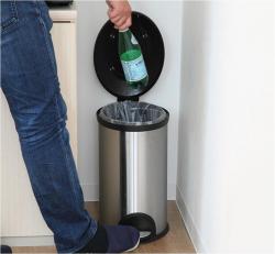 Thùng rác inox chân đạp Pearl Life Slim Pedal Pale 12L_4