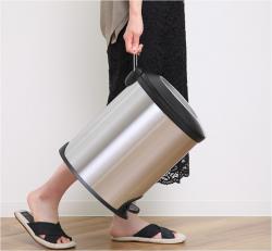 Thùng rác inox chân đạp Pearl Life Slim Pedal Pale 12L_8