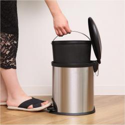 Thùng rác inox chân đạp Pearl Life Slim Pedal Pale 5L_6