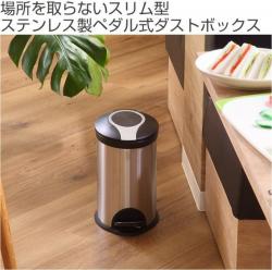 Thùng rác inox chân đạp Pearl Life Slim Pedal Pale 5L_2