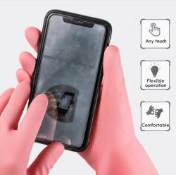 Găng tay cao su tự nhiên Dunlop hồng - size M_5