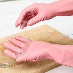 Găng tay cao su tự nhiên Dunlop hồng - size M_3