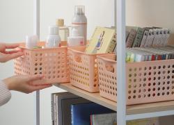 Rổ đựng đồ đa dụng Inomata size M - Light Pink_2