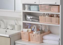 Rổ đựng đồ đa dụng Inomata size XL - Light Pink_2